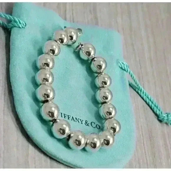 Tiffany & Co Sterling Silver HardWear Ball Bracelet 7.4" - Picture 2 of 9